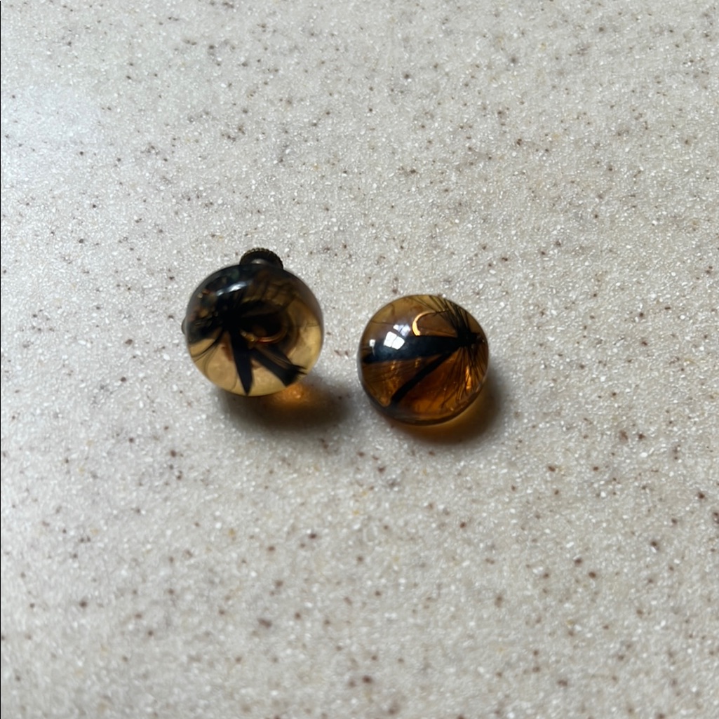 Fly Fishing Screw Back Earrings Rare But Need Repair 8$